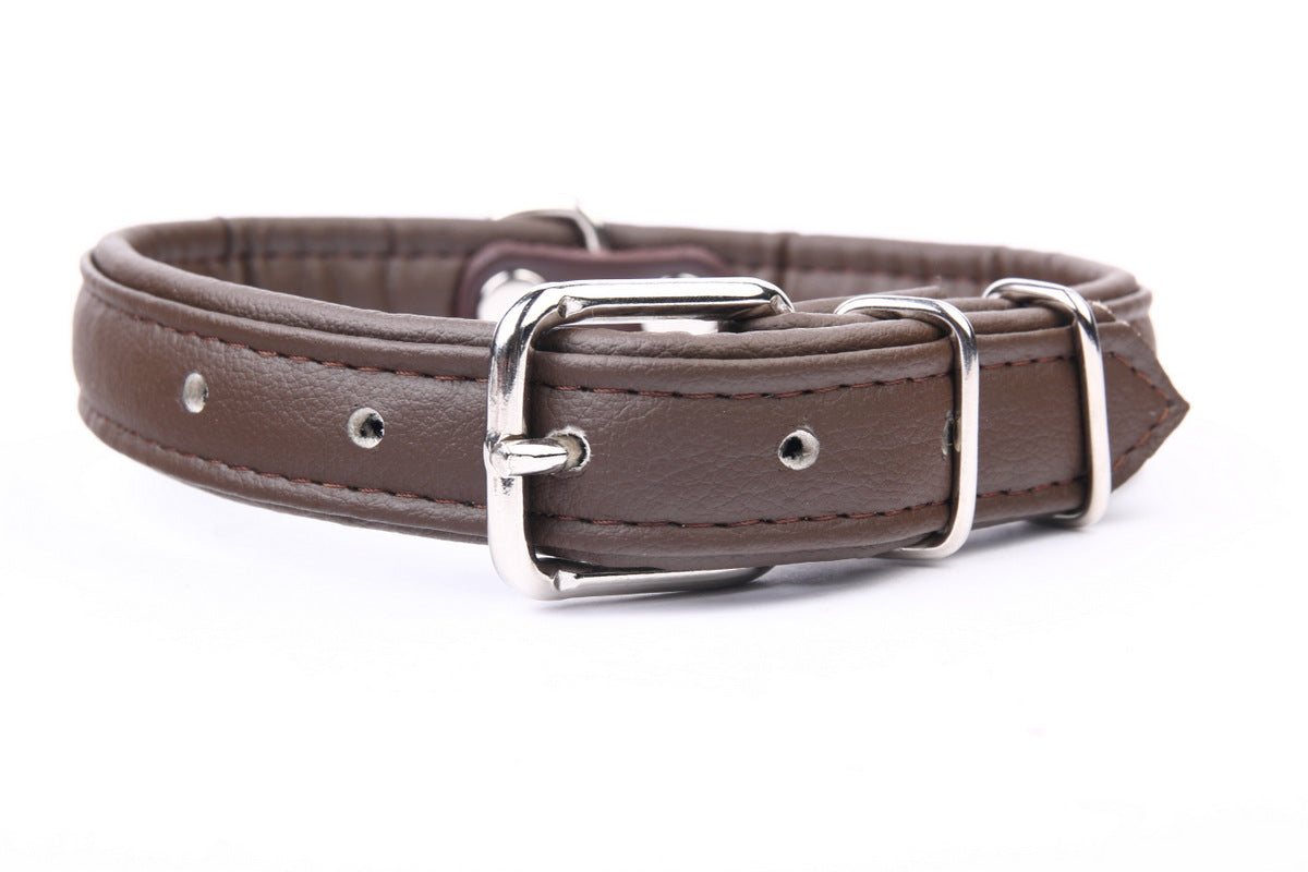 Pinatex® Pineapple Leaf Leather Collar - Brown - Waterproof